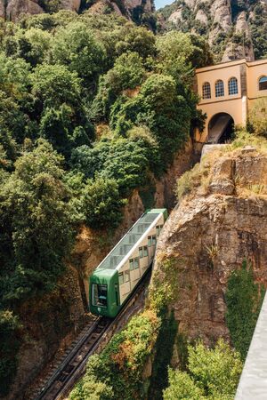 Abbey Santa Maria de Montserrat, Catalonia, Spain. Famous Virginの写真素材