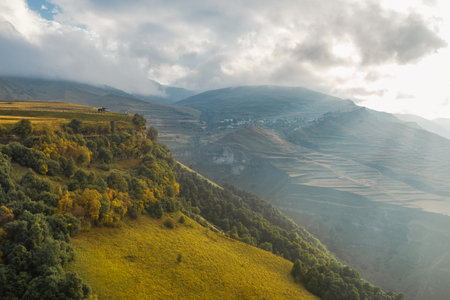 Stunning landscape with Khunzakh Canyon in the Republic of Dagestan, Russia