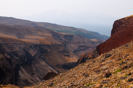 Beautiful landscape of Kamchatka Peninsula: view of Dangerous Canyon (Opasny Canyon), picturesque...