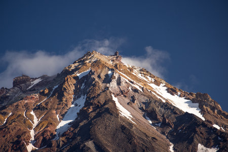 view of the peaks of the Koryak volcano on the Kamchatka peninsulaの写真素材
