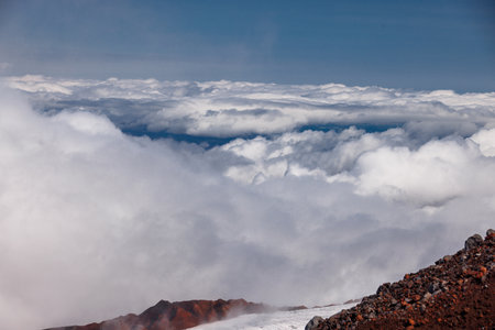 Avachinsky volcano, Kamchatka peninsula, Russia. An active volcano, located north of the city of...