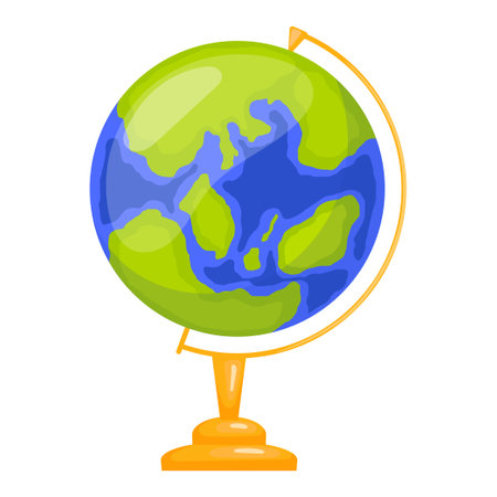 Round globe for school.のイラスト素材