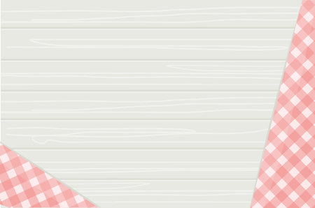 Light vector wooden background with fabric.のイラスト素材