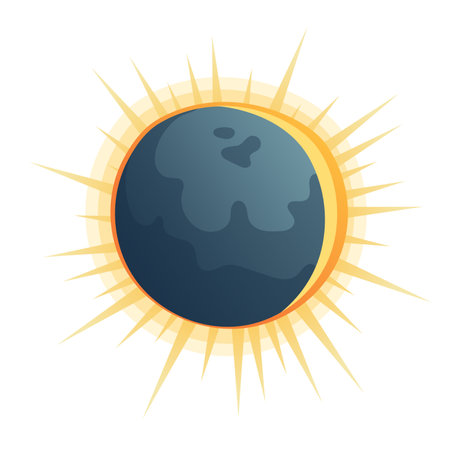 Set of solar eclipse compositions.のイラスト素材