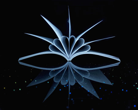 abstract fractal on a black background a computer-generated 2D illustrationの写真素材