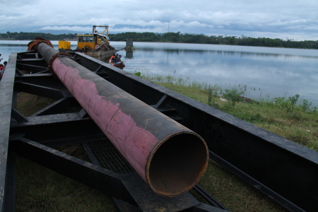 Industrial equipment : drilling dredging machine largest.の写真素材