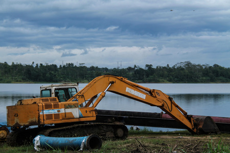 Industrial equipment : drilling dredging machine largest.の写真素材