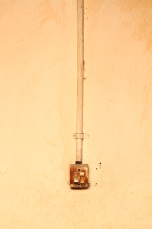 light switch on the wallの写真素材