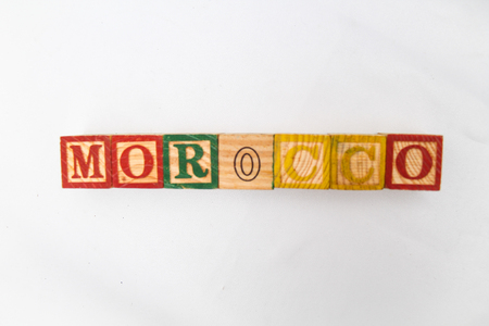 The arrangement of letters forms one word, "MOROCCO"の写真素材