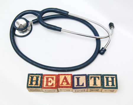 The arrangement of letters forms one word, "HEALTH"の写真素材
