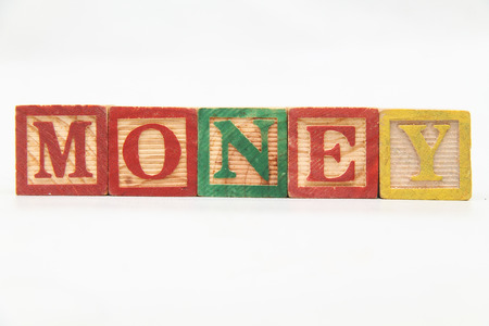The arrangement of letters forms one word, "MONEY"の写真素材