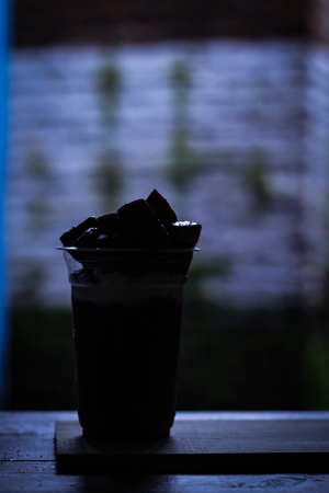 silhouette of the beverage imageの写真素材