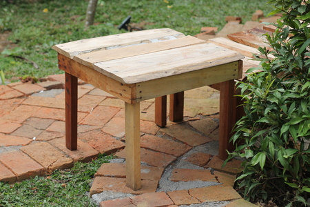 wooden tableの写真素材