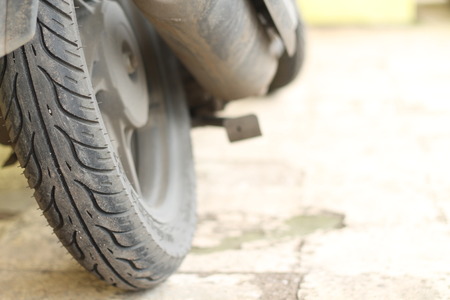 motorcycle wheelsの写真素材
