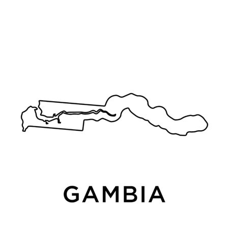 Gambia map vector design templateのイラスト素材
