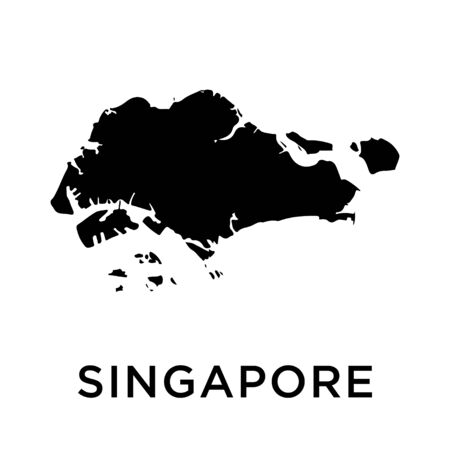 Singapore map vector design templateのイラスト素材