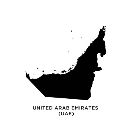 Asia map : United Arab Emirates (UAE) vector design templateのイラスト素材
