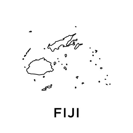 Fiji map vector design templateのイラスト素材