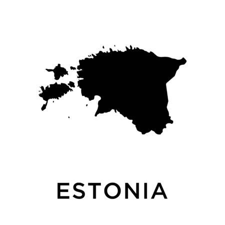 Estonia map vector design templateのイラスト素材