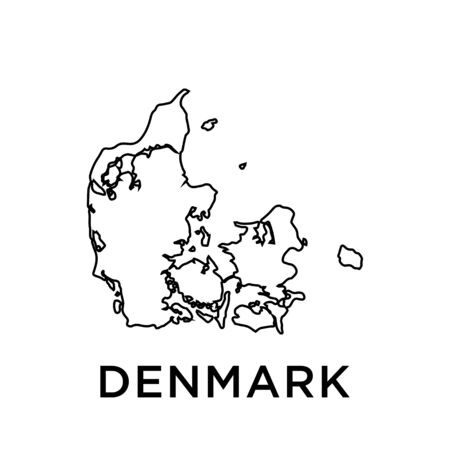 Denmark map vector design templateのイラスト素材