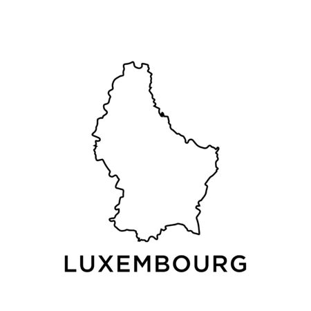 Luxembourg map vector design templateのイラスト素材