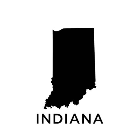 Indiana map vector design templateのイラスト素材