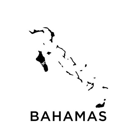 Bahamas map vector design templateのイラスト素材