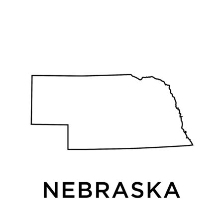 Nebraska map vector design templateのイラスト素材