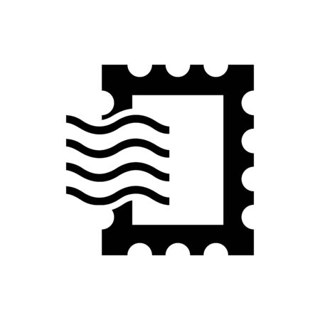 Stamp post icon vector isolated illustration communication signage template design trendyのイラスト素材