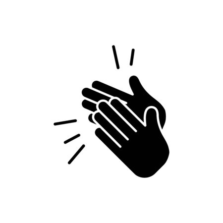 Clapping hand icon vector design trendyのイラスト素材