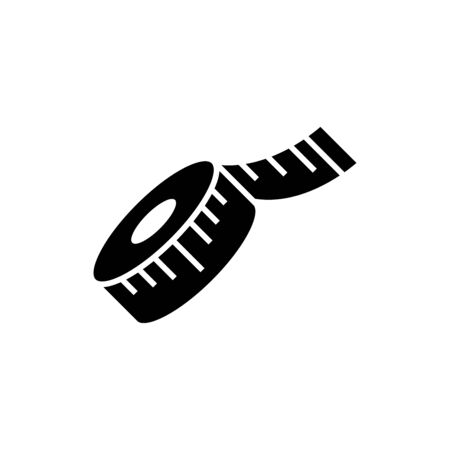 Measure tape icon flat vector template design trendyのイラスト素材