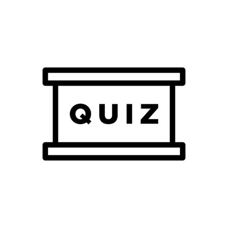 Quiz icon flat vector template design trendyのイラスト素材