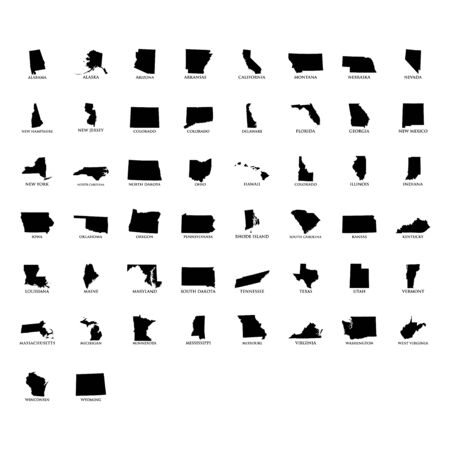 United States of America (USA) map icon vector trendyのイラスト素材