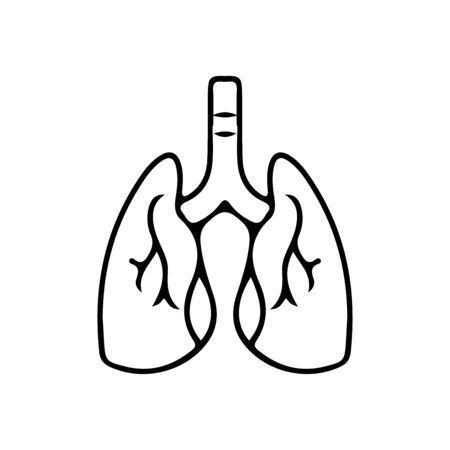 Lungs icon vector design trendyのイラスト素材