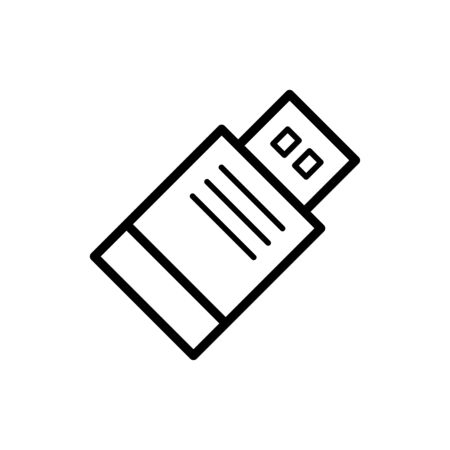 Flash disk icon flat vector template design trendy