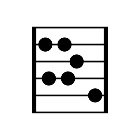 Abacus icon flat vector template design trendyのイラスト素材