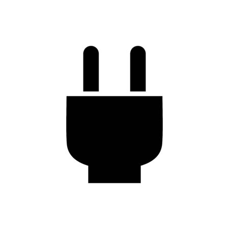 Plug electric cable wire icon flat vector template design trendyのイラスト素材