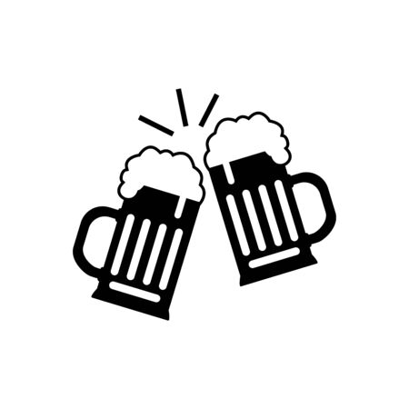 Beer drink icon flat vector template design trendyのイラスト素材