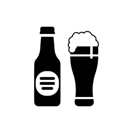 Beer drink icon flat vector template design trendyのイラスト素材