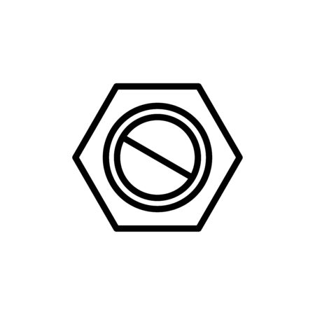 Nuts and bolts icon flat vector template design trendyのイラスト素材