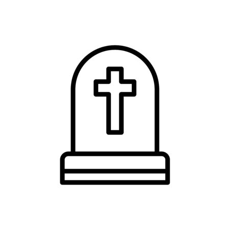 Funeral Gravestone icon flat vector template design trendyのイラスト素材