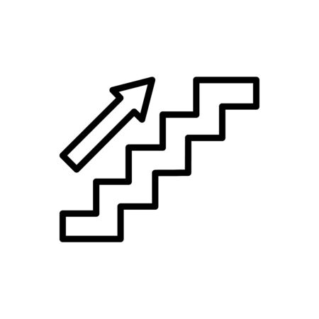 Stair way icon flat vector template design trendyのイラスト素材
