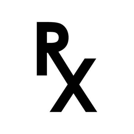 Recipe RX signage icon flat vector template design trendyのイラスト素材