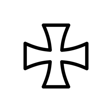 Iron cross icon flat vector template design trendyのイラスト素材