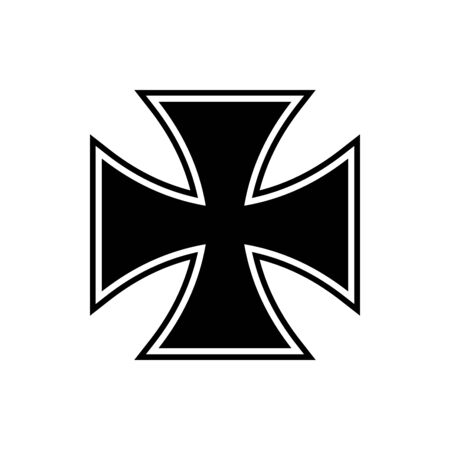 Iron cross icon flat vector template design trendyのイラスト素材