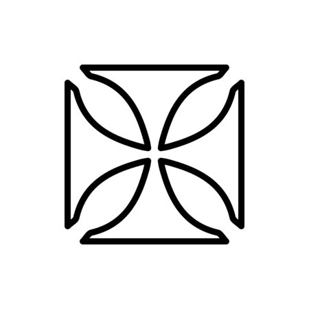 Iron cross icon flat vector template design trendyのイラスト素材