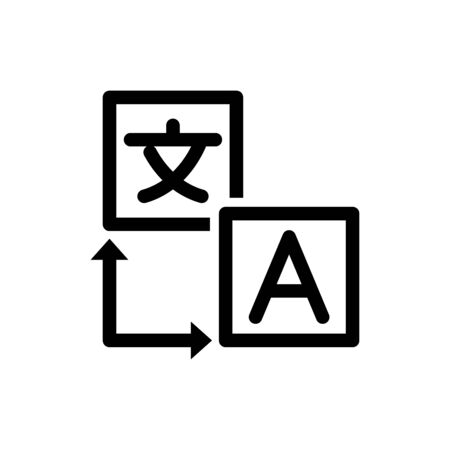 Translator icon flat vector template design trendyのイラスト素材