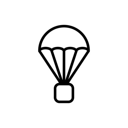 Parachute icon flat vector template design trendyのイラスト素材