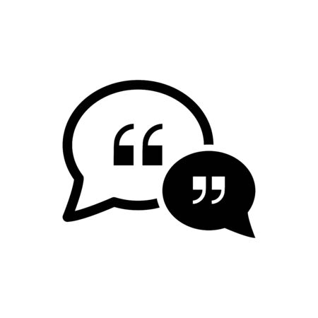 Quote icon flat vector template design trendyのイラスト素材