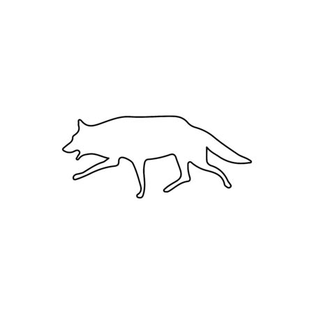 wolf icon trendyのイラスト素材